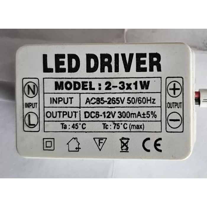 2 - 3 x 1W 300mA Led Sürücü Sabit Akım Led Driver