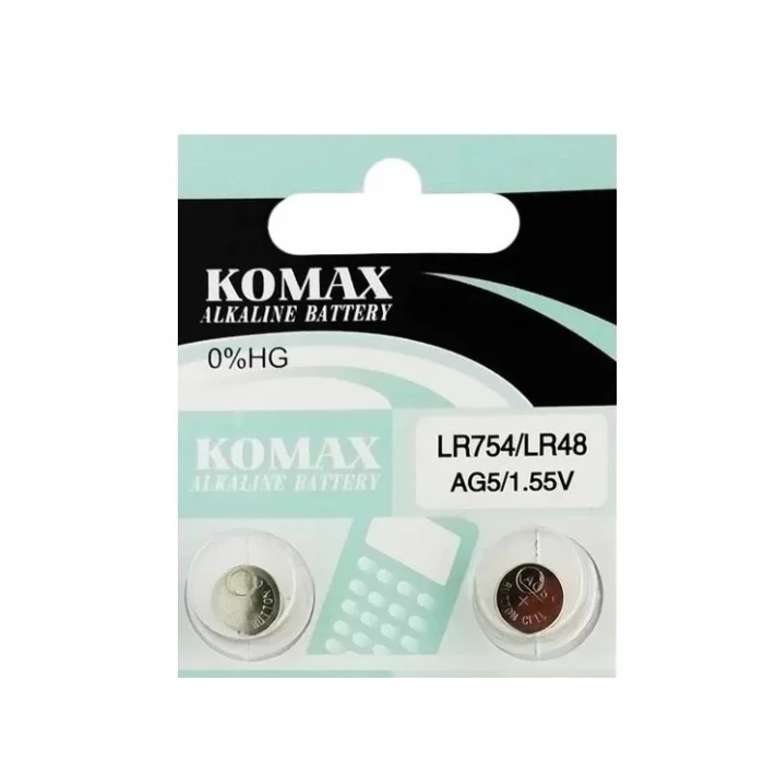 AG5 LR754 1.5V Düğme Pil Komax