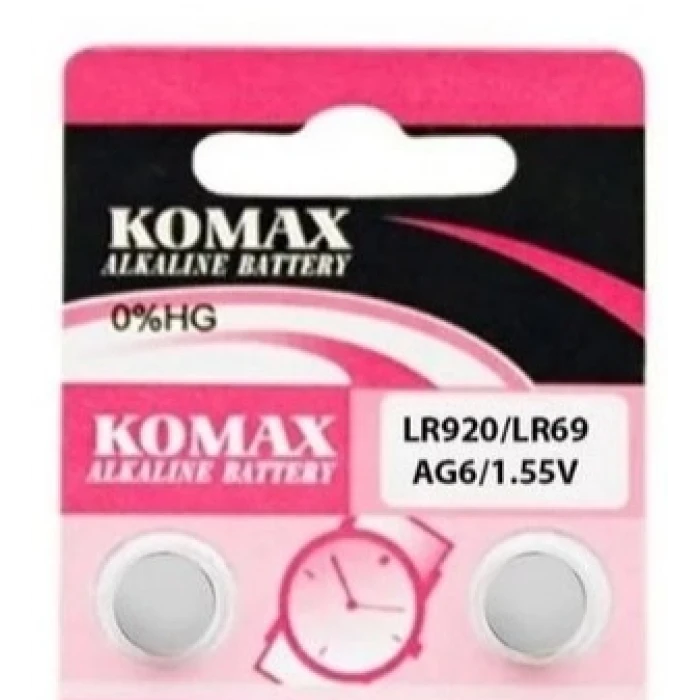 AG6 LR920 LR69 1.5V Düğme Pil Komax