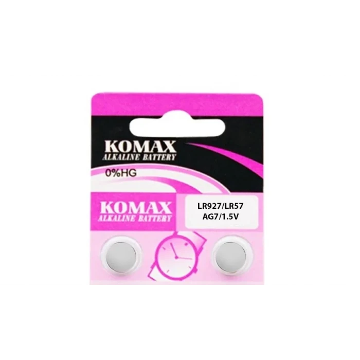 AG7 LR927/LR57 1.5V Düğme Pil Komax