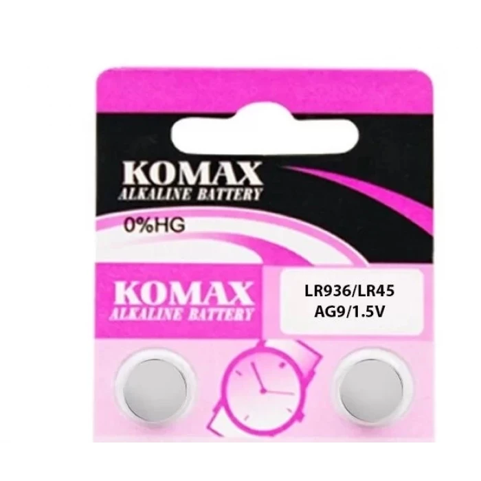 AG9 LR936 1.5V Düğme Pil Komax