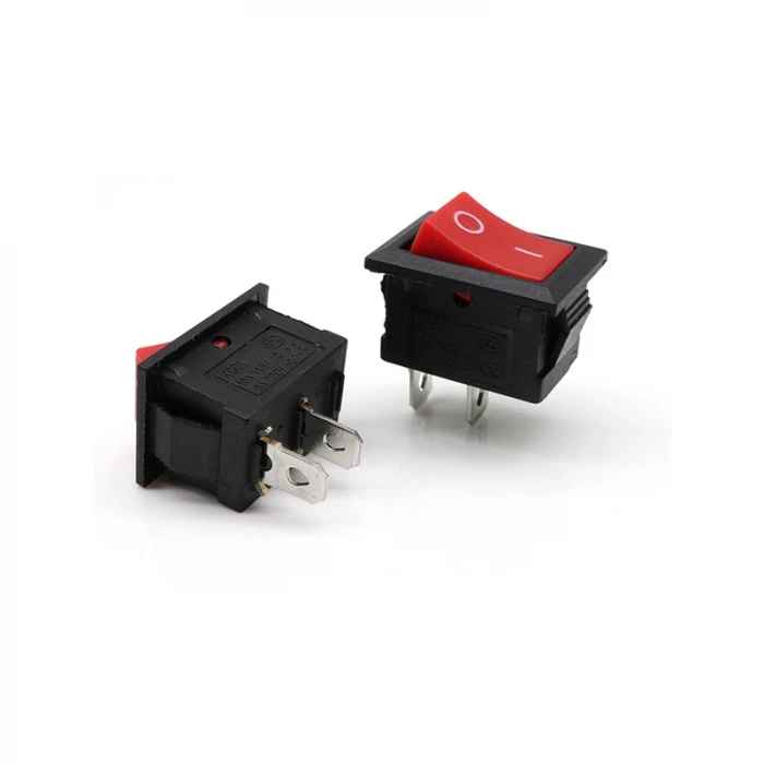 Kırmızı Basmalı Anahtar KCD1 6A@250VAC ON/OFF SPST Ek Bölme