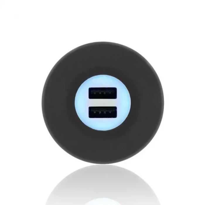 Sanel 12/24V USB Şarj Ünitesi Mavi Ledli (2,1A)