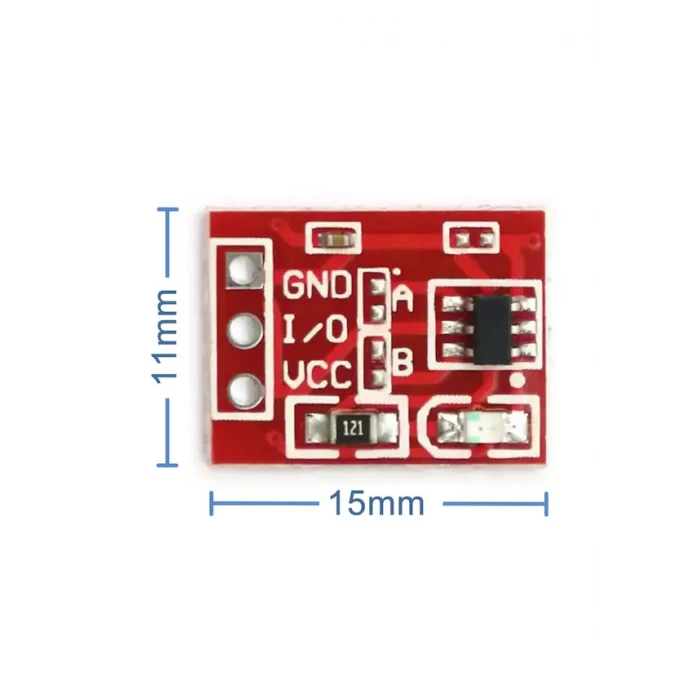 TTP223B Kırmızı Dokunmatik Sensör Modülü Touch Kapasitif 1 Kanal