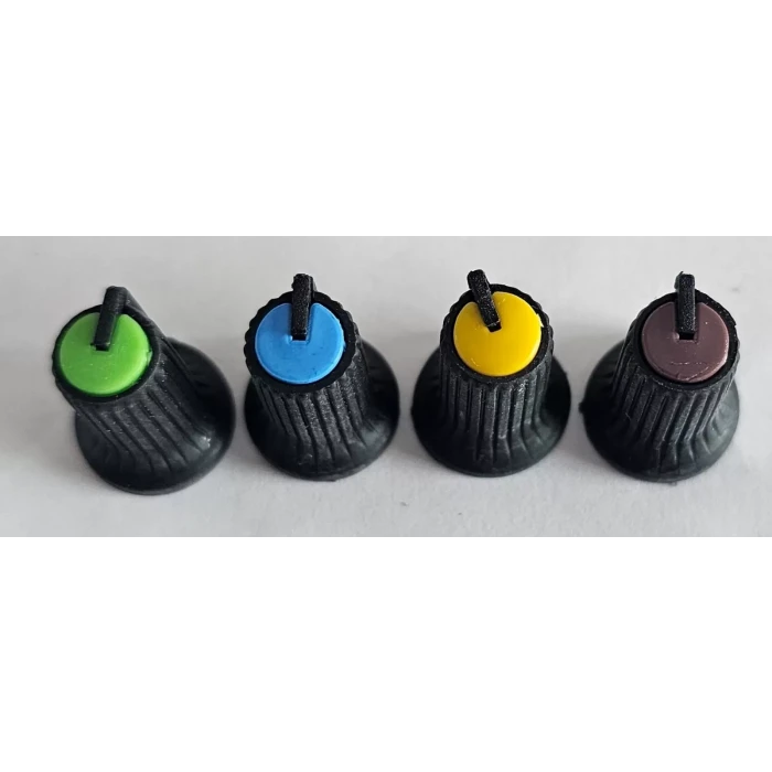 Yumuşak Potansiyometre Başlığı Siyah Gövde Karışık Renk