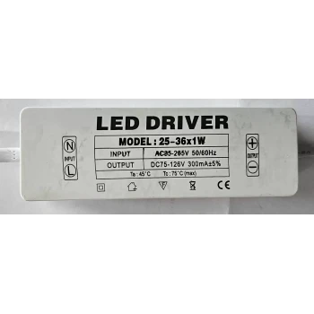 25 - 36 x 1W 300mA Led Sürücü Sabit Akım Led Driver