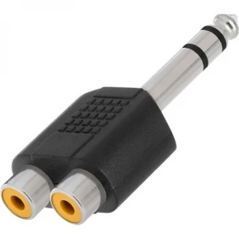 ÇEVİRİCİ JACK STEREO ERKEK 6.3MM TO 2RCA DİŞİ