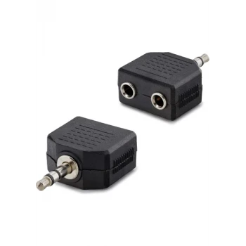 HN-4388 3.5 mm Stereo Erkek To 3.5mm 2 Dişi Çevirici Jack
