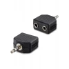 HN-4388 3.5 mm Stereo Erkek To 3.5mm 2 Dişi Çevirici Jack