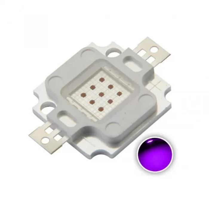 10W Power Led UV Mor 360 - 365nm (Kürleme Ledi)
