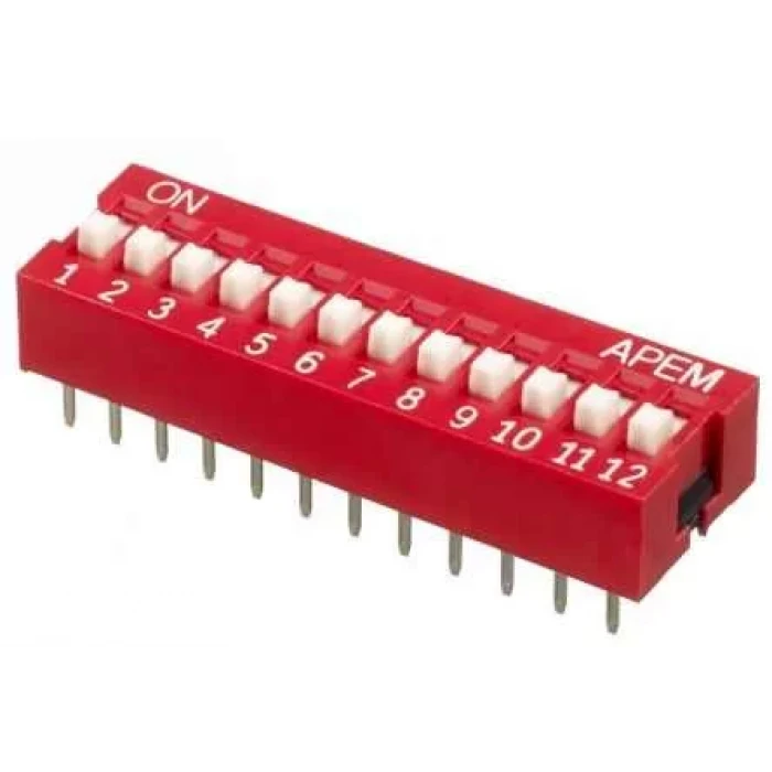 12 li Dip Switch 2.54mm ON-OFF