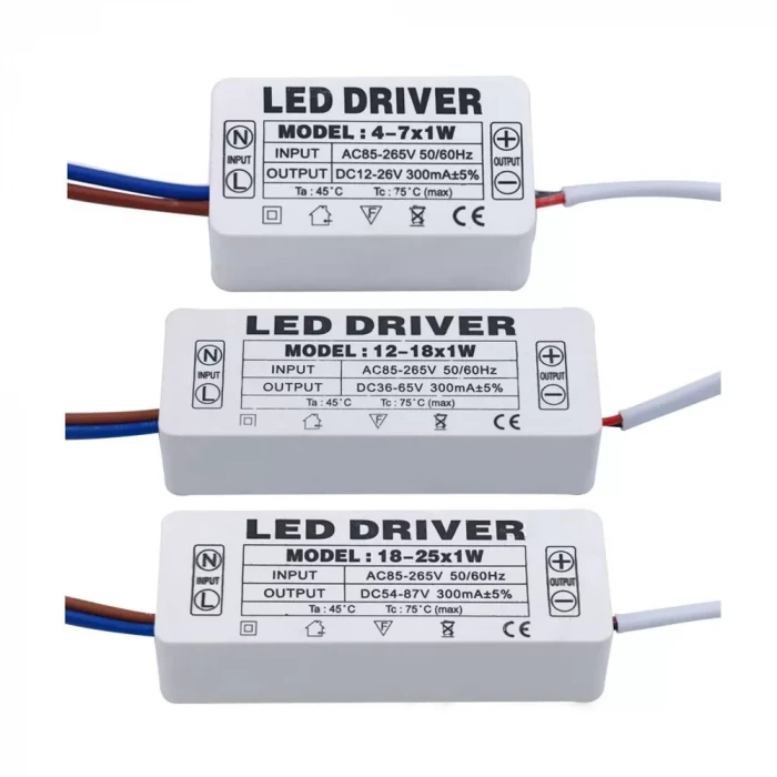 2 - 3 x 1W 300mA Led Sürücü Sabit Akım Led Driver