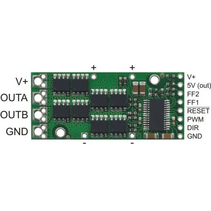 24V 20A Yüksek Güçlü Motor Sürücü Devresi - Pololu High-Power Motor Driver 24v20
