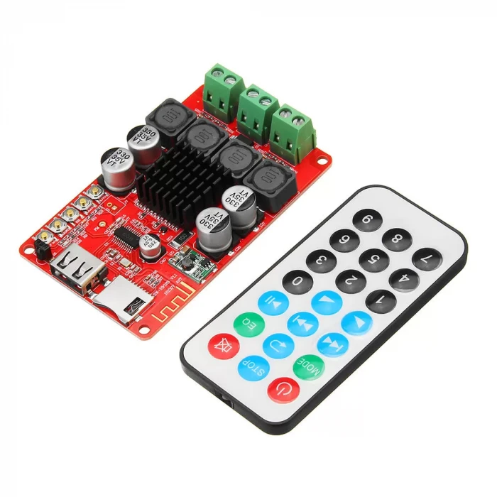 2X50W Dijital Kablosuz Bluetooth Alıcı Modül Amplifikatör Board (Kumanda Dahil)