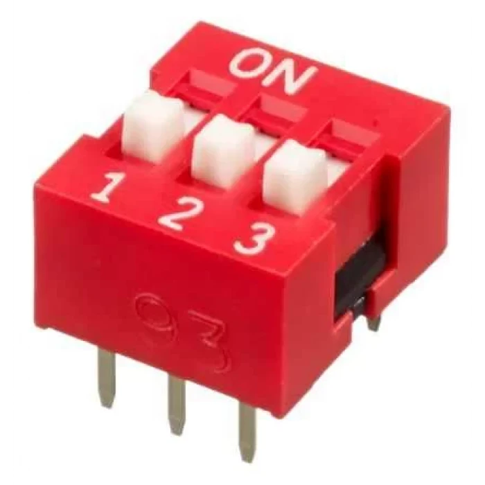 3 lü Dip Switch 2.54mm ON-OFF