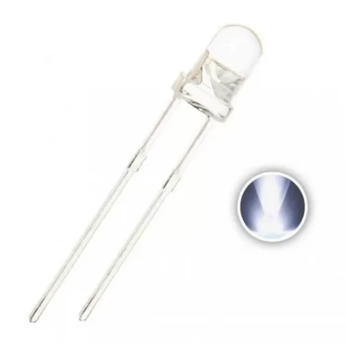 3mm LED Ultra Parlak 10000 - 12000 Mcd Beyaz