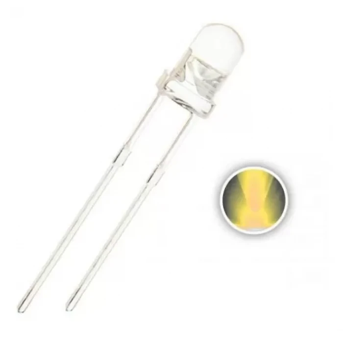 3mm LED Ultra Parlak 6000 - 8000 Mcd Sarı