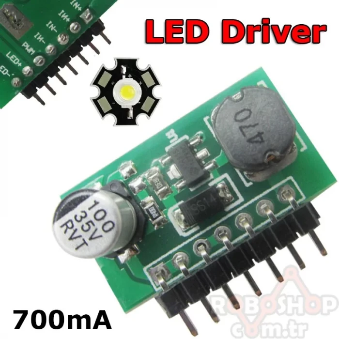3W Led Driver Power LED Sürücü - PWM Kontrollü Akım Sınırlama Devresi