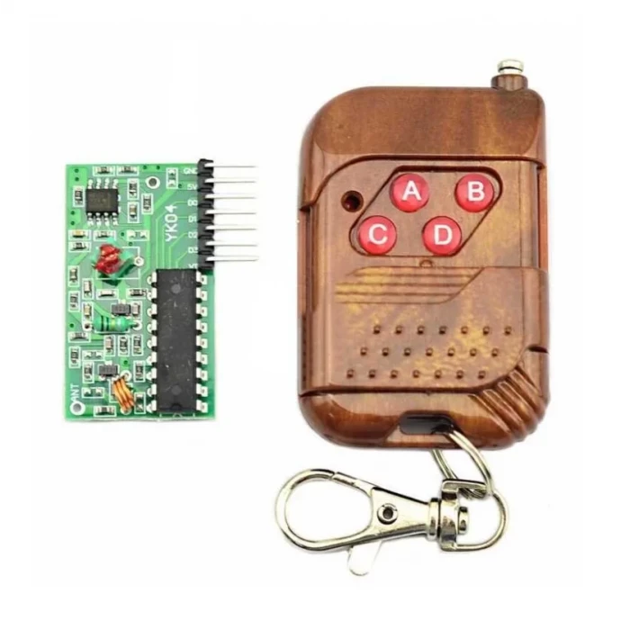 4 Kanal 315 Mhz RF Kablosuz Kontrol Modülü - Kumandalı/Alıcılı