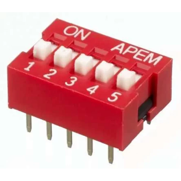5 li Dip Switch 2.54mm ON-OFF