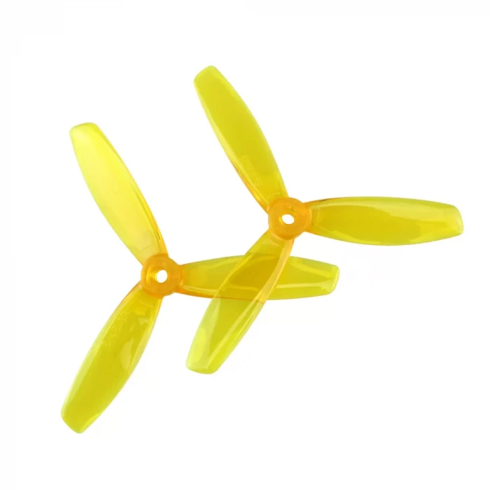 5045 Şeffaf Sarı ABS Pervane 3 Yaprak CW + CCW  Racing Drone Propeller