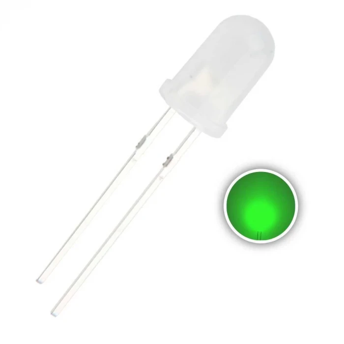 5mm LED Diffüz Yeşil