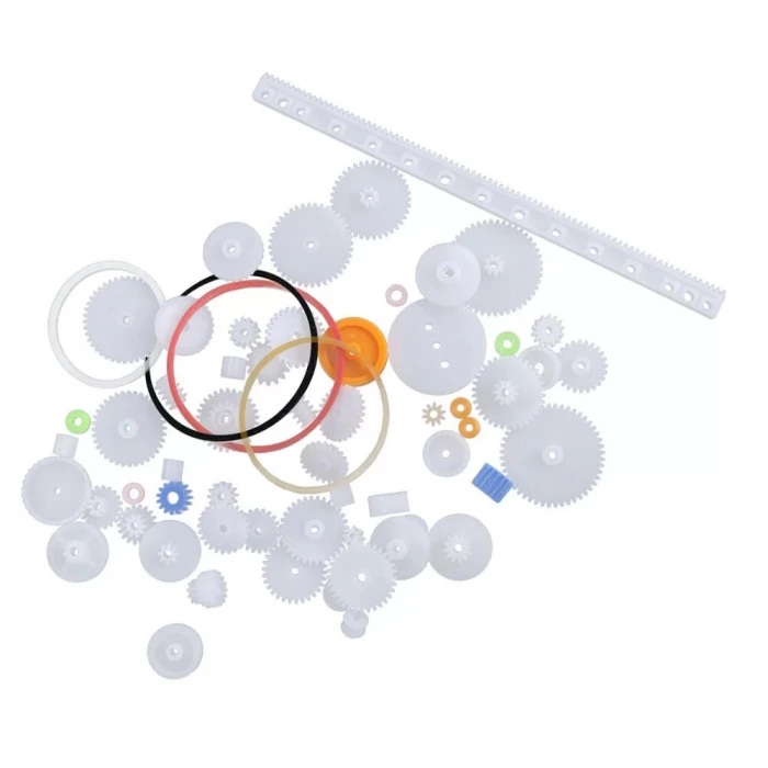 60 Parça Plastik Dişli Seti - Robot Uygulamaları İçin