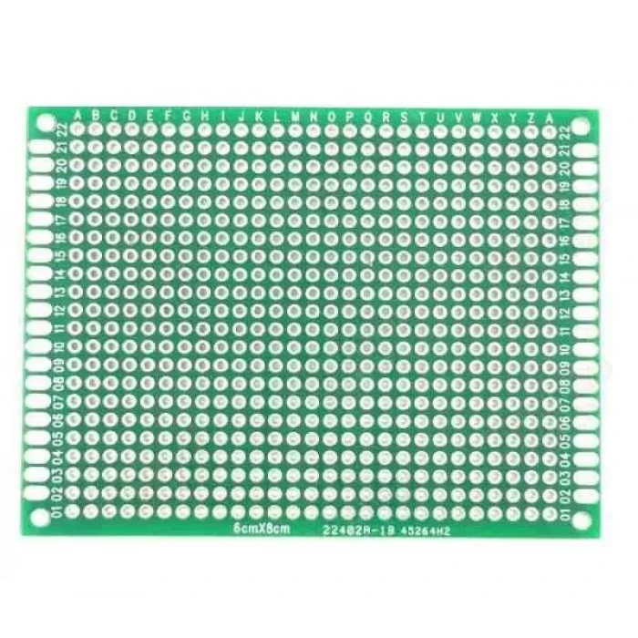 6x8 cm Çift Yüzlü Delikli Pertinaks Plaket