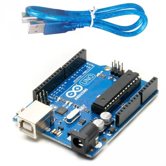 Arduino Uno R3 DIP Yeni Versiyon (Orjinal) + USB Kablo