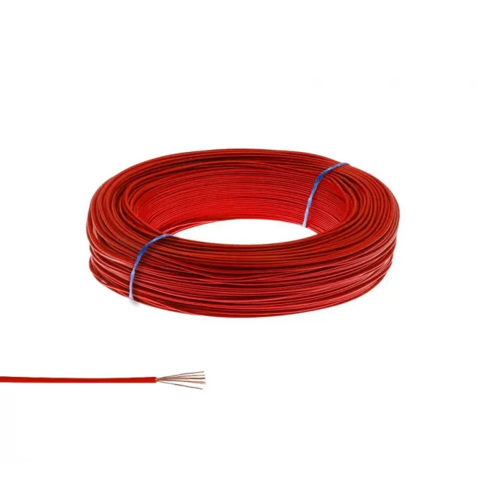 Çok Damarlı Zil Teli - Montaj Kablosu (1 metre) KIRMIZI kablo