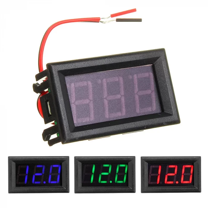 Dijital DC Voltaj Göstergesi Voltmetre Display 4.5-30V - Kasalı