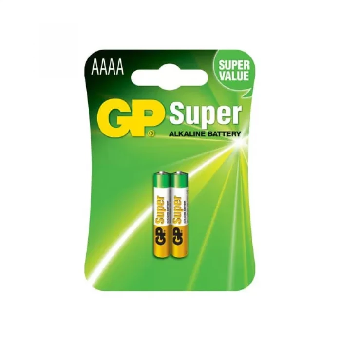 GP AAAA Çok ince Alkalin Kalem Pil (ikili paket) GP 25A-2MPT2