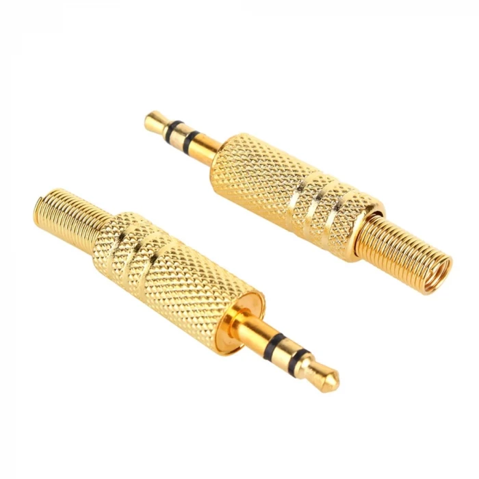 HNC101 Stereo Gold Erkek Jak 3.5mm Altın Konnektör