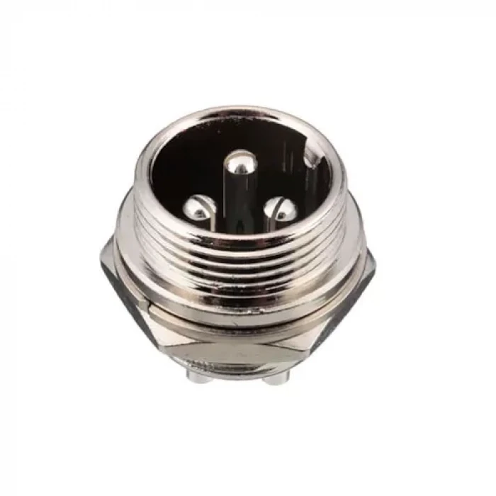 Mike Konnektör Fiş 3 Pin 16mm Erkek