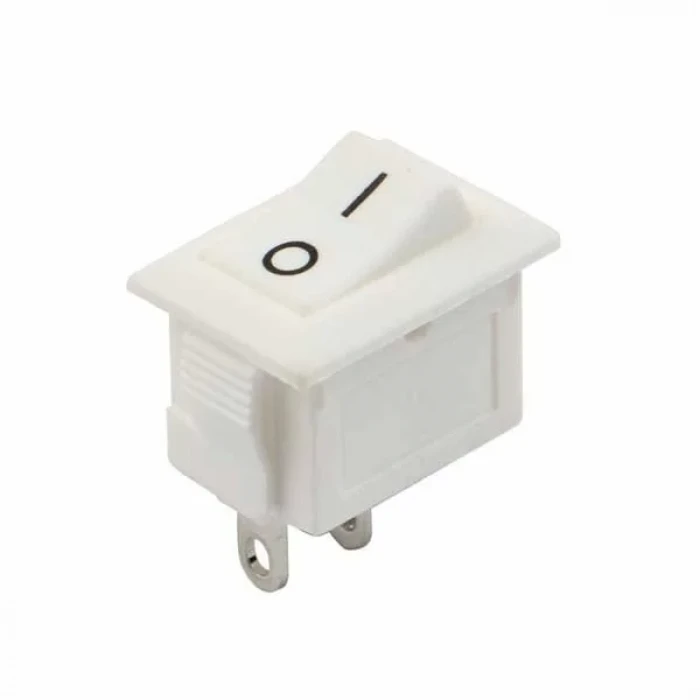 Mini On-Off Power Switch Anahtar 2P - BEYAZ 15x10