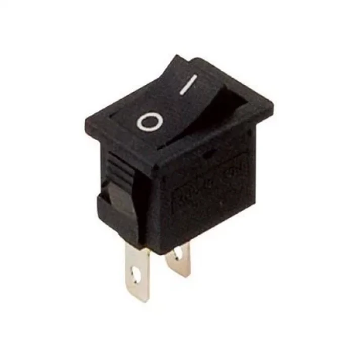 Mini On-Off Power Switch Anahtar 2P - SiYAH 15x10