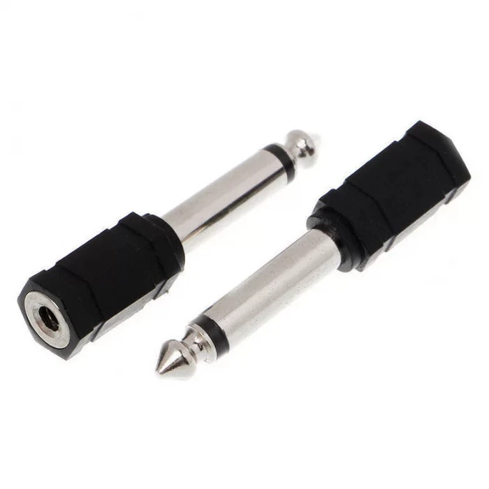 Mono Jak 3.5mm to 6.3mm inceden kalına Dönüştürücü  (Ses, Mikrofon, Hoparlör, Amfi)