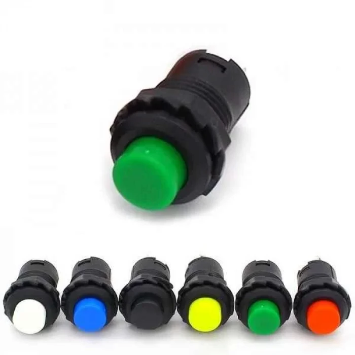 Push Buton Switch ON-OFF - 12mm YEŞiL