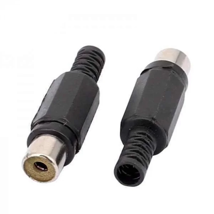 RCA Dişi Konnektör Tos Jak Fiş SiYAH