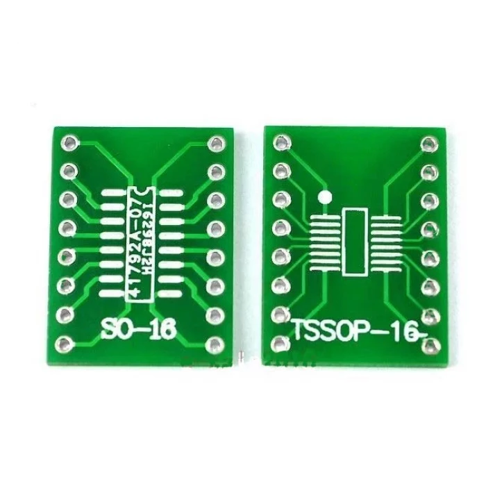 SO16 / SSOP16 / TSSOP16 / SOIC16 / MSOP16 to DIP16 Dönüştürücü PCB Adaptör