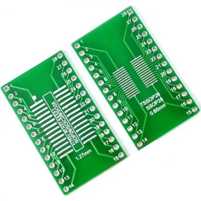 SOP28 / SOIC28 / SO28 / TSSOP28 / SSOP28 SMD to DIP Dönüştürücü PCB Adaptör