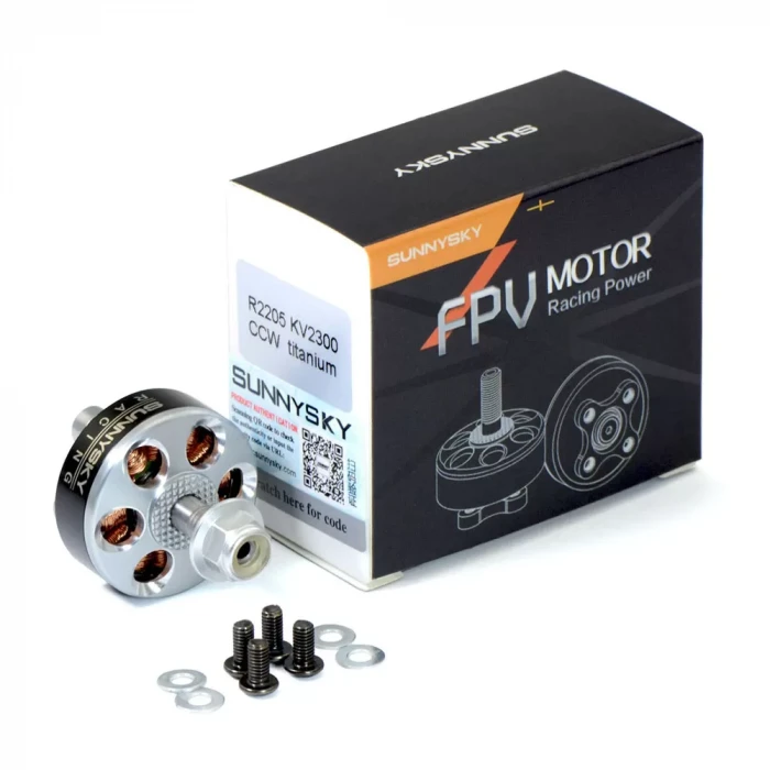 Sunnysky R2205 2300KV Brushless Fırçasız Motor CCW - Titanyum Rengi