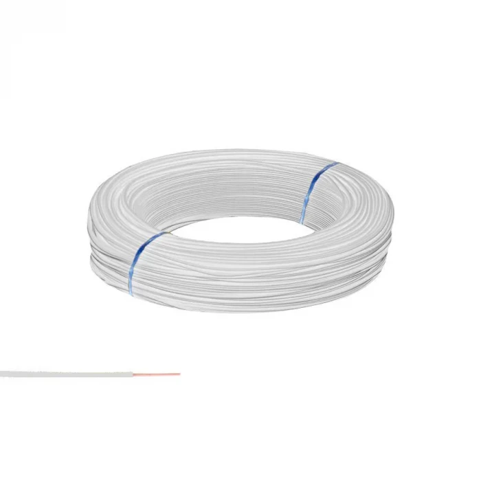 Tek Damarlı Zil Teli - Montaj Kablosu (1 metre) BEYAZ kablo