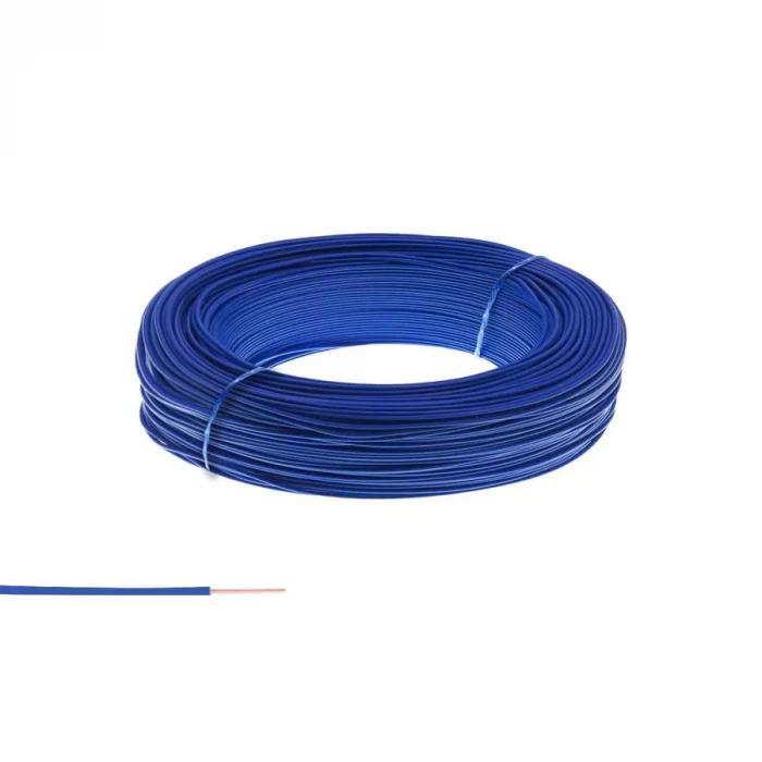 Tek Damarlı Zil Teli - Montaj Kablosu (1 metre) MAVi kablo