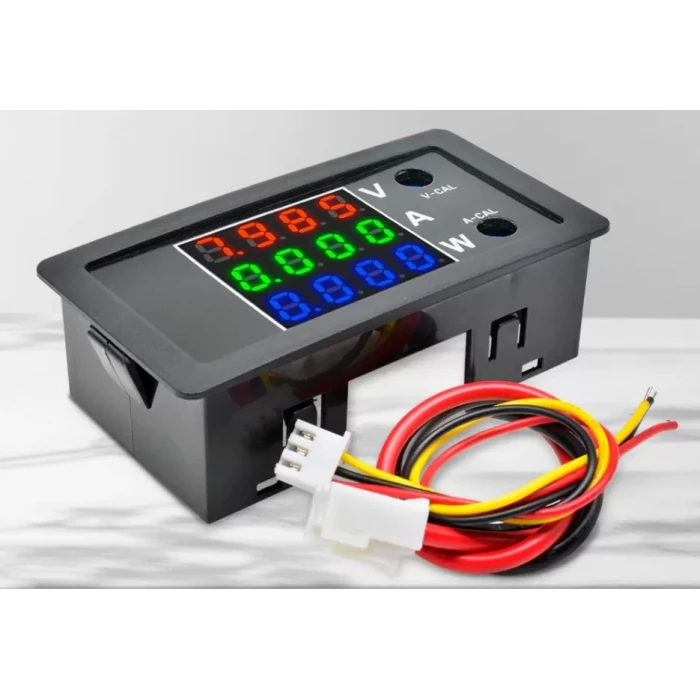 Voltmetre Ampermetre Wattmetre DC 0-100V 10A 1000W  Test Cihazı