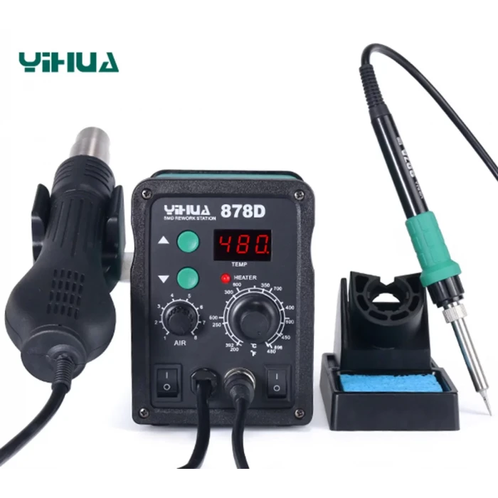 Yihua 878D Sıcak Hava Üflemeli Dijital Havya İstasyonu