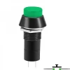 12mm Push Buton - Normali Açık (NO) - Yaylı PBS-11B - YEŞİL