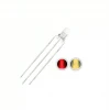 3mm Şeffaf Çift Renkli LED Diyot 3 Bacaklı Ortak Katot SARI - KIRMIZI