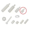 M3 x 18mm Plastik Aralayıcı Distans (BEYAZ) Dişi - Erkek M3*18+6mm