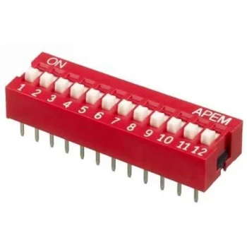 12 li Dip Switch 2.54mm ON-OFF
